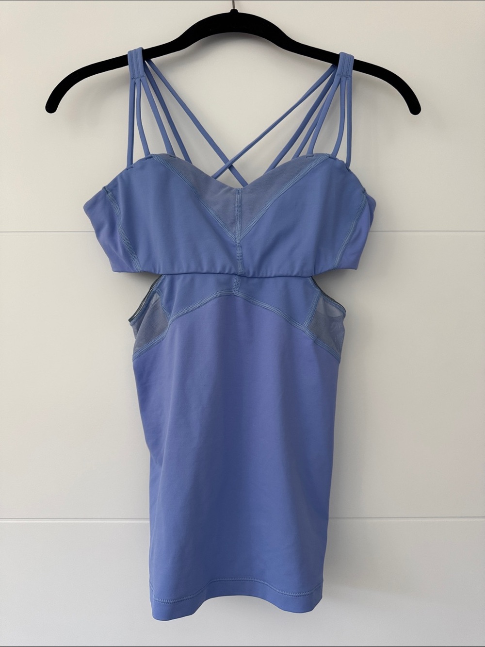 Lululemon Sculpt Tank Blue Strappy Cutout Athletic Top